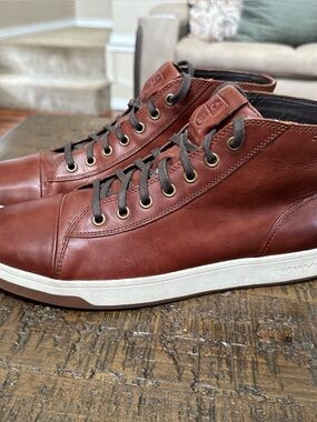 Cole Haan GrandPro Spectator Men Size 10.5 Brown Tan Leather Mid Lace Up Shoe